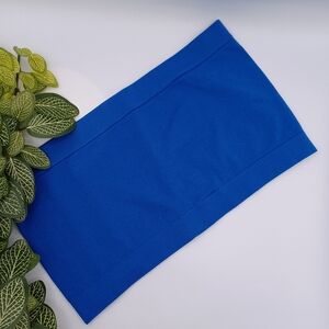 Blue Bandeau Top